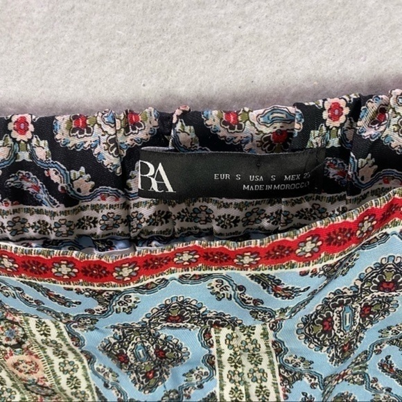 Zara Multicolored Printed Lightweight High Rise Straight Leg Pant - Picture 4 of 10